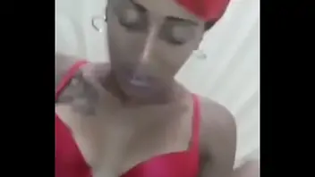 Black girl gagging on black dick