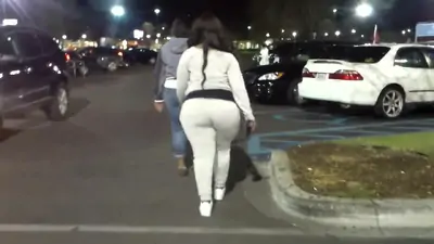Gray jumpsuit junk in da trunk