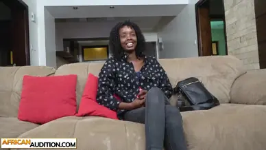 Casting video of dark skin ebony amateur model goes sexual