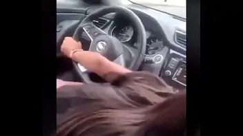 Cock sucking in car