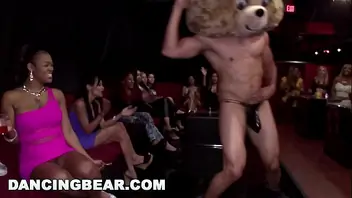 Dancing bear fucks asian