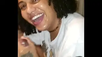 Latina sucking black dick