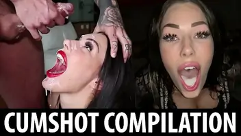 Teen deepthroat cum in mouth compilation