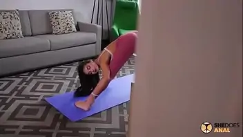 Yoga anal creampie